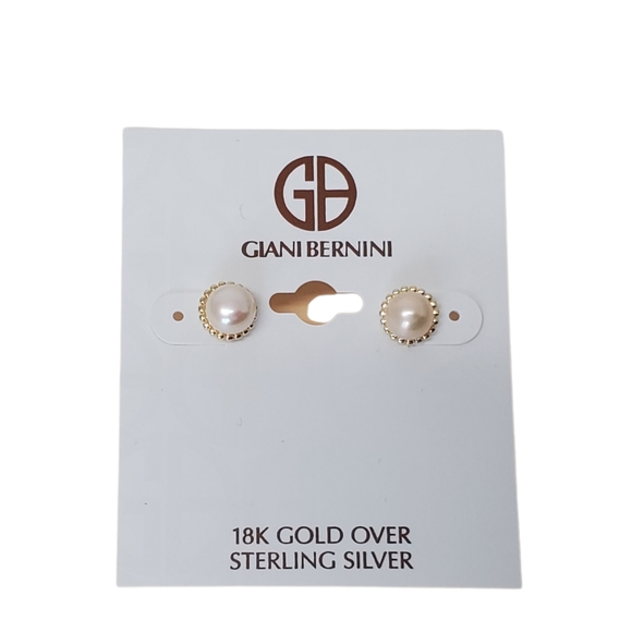 Gold And Pearl Flower Studs - Picture 3 of 4